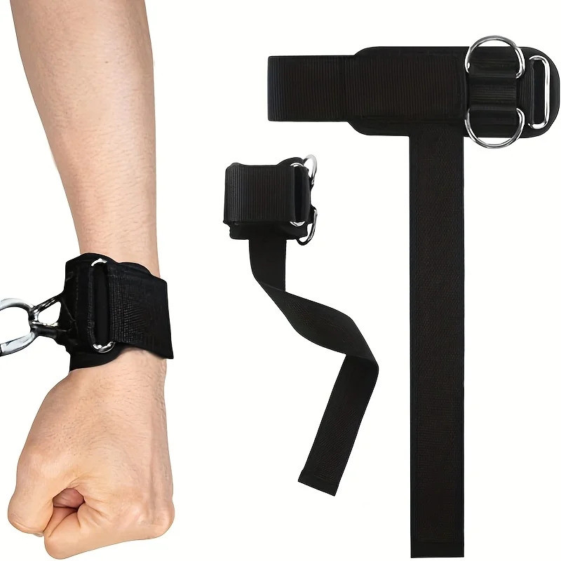 2-in-1Wrist Straps for Weightlifting, Weightlifting Straps with D Ring Deadlift Straps for Cable Mac