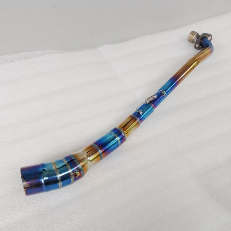 ข้อศอกใหญ่สแตนเลส/bluegold 51 มม.สําหรับ Wave 110 Xrm 125 Smash 110/115 Rs 125 Fury 100/110 Raider j