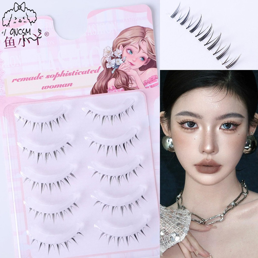 4-6 มม.ขนตาล่างที่สมจริง Soft Manga Bottom Cluster Lashes Curled จาก Morning Till Night