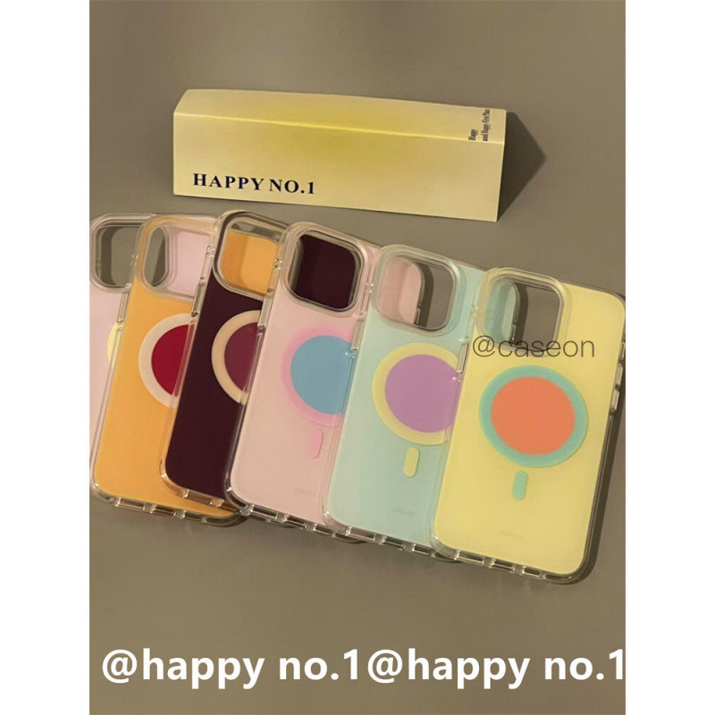 เคสโทรศัพท์แฟชั่นการ์ตูนสีพื้นแม่เหล็กชาร์จแมคคารอนน่ารักสำหรับไอโฟน 15 14 13 16 Pro Max 14pro 13pro 16pro 15pro 16promax ปกป้องแข็งมีกลิตเตอร์