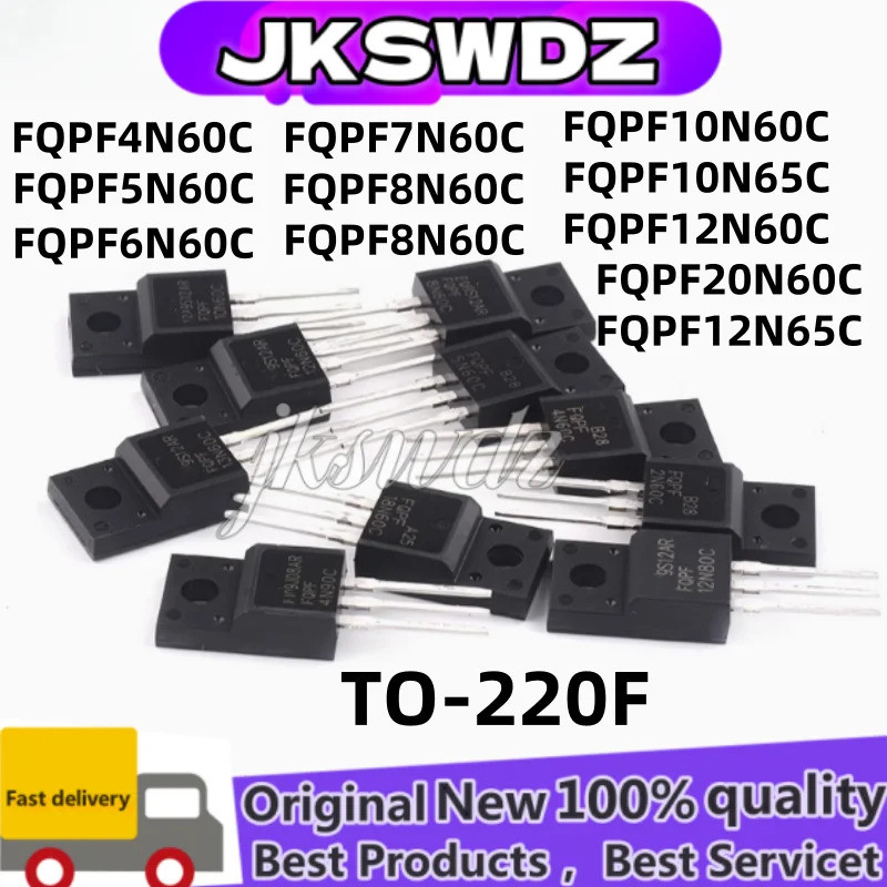 1-5PCS FQPF4N60C FQPF5N60C FQPF6N60C FQPF7N60C FQPF10N60C FQPF10N65C FQPF12N60C FQPF20C ทรานซิสเตอร์