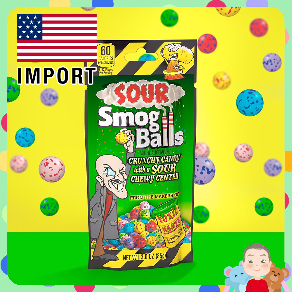 พร้อมส่ง 🚚 นำเข้าจาก 🇺🇸 Toxic Waste Sour Smog Balls 💀🍬