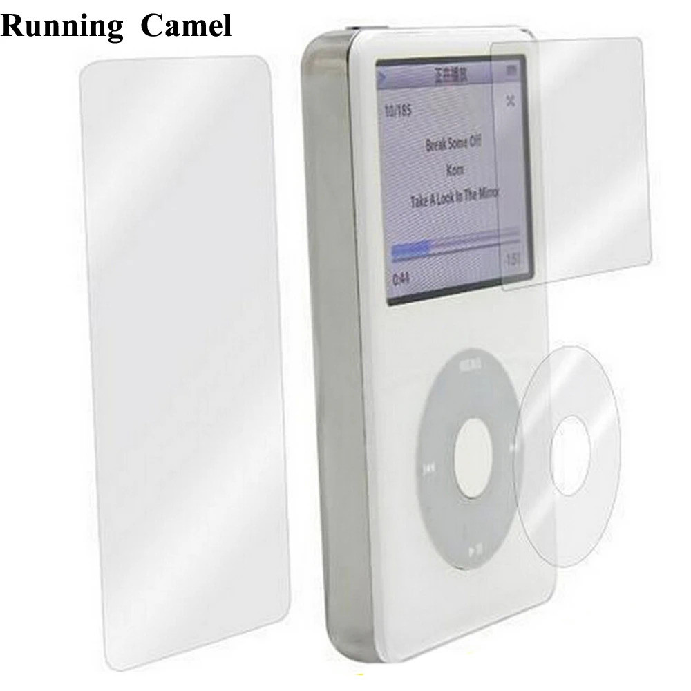 วิ่ง Camel 2 * ชุดเลนส์หน้าจอใส Clickwheel ฝาหลังป้องกันฟิล์มสําหรับ iPod 6th gen 7th gen classic 80