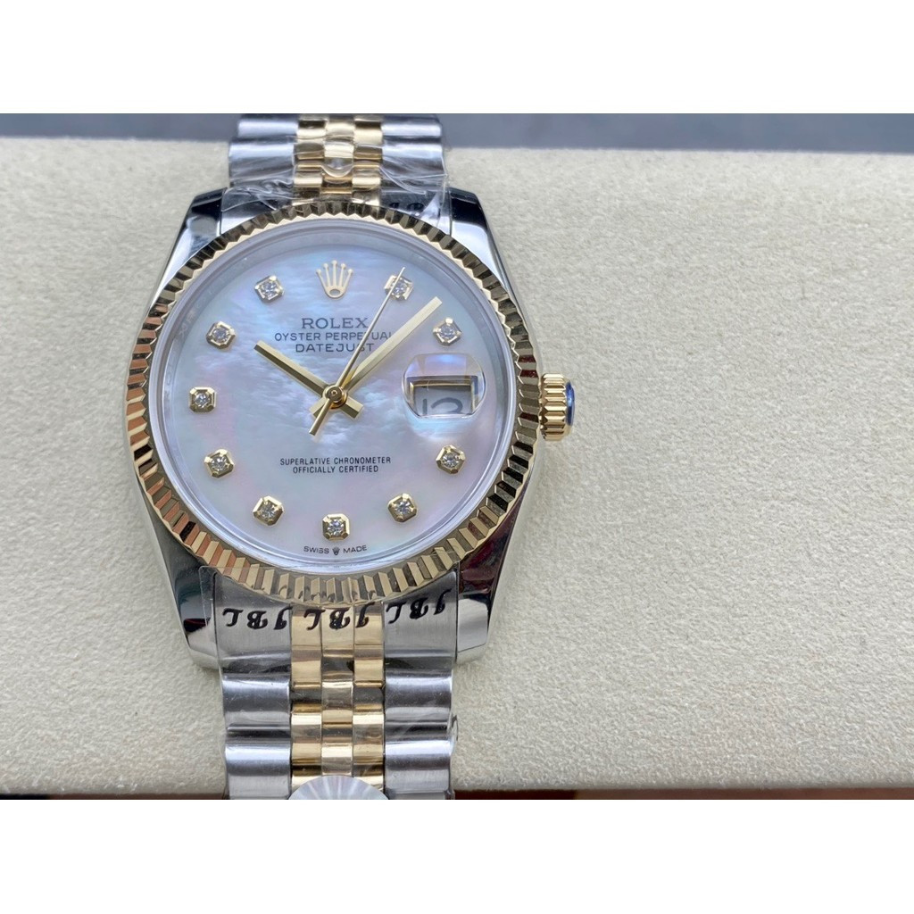 Rolex Datejust 36/41mm Mens Automatic Mechanical Watch,Mother-of-pearl Dial,RZ414Diamond Digital Cal