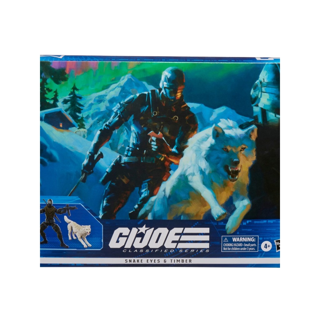 ฮาสโบรพร้อมสต็อกGI Joe Special Forces Snake Eye Mask Man and White Forest Wolf Suit 20cm Movable
