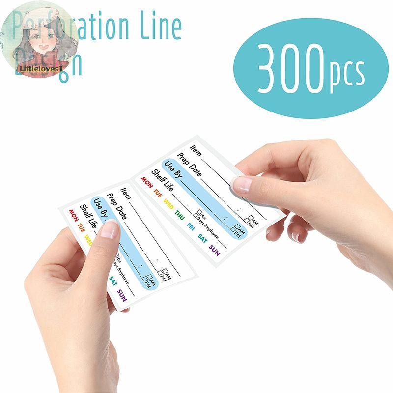 Littlelove 300 ชิ้น/ม้วนครัววันที่อาหารสติกเกอร์ป้ายเครื่องเขียนสติกเกอร์ขนม Candy Storage หมดอายุวันที่ฉลาก Self-Adhesive สติกเกอร์ TH