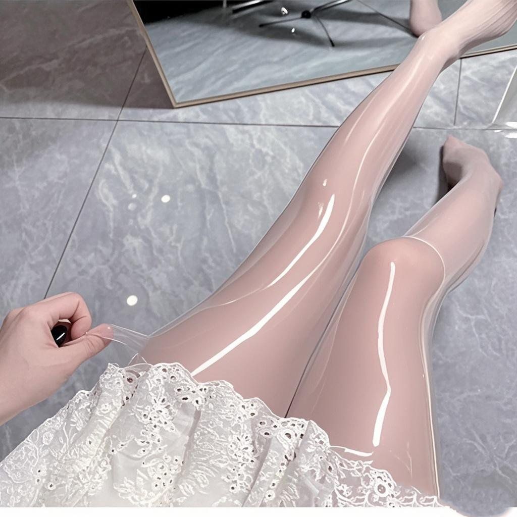 น้ํามันม้าแท้ 8D กับถุงเท้าเซ็กซี่ Silk pantyhose ความหนาแน่นสูง ป้องกันการฉีกขาด