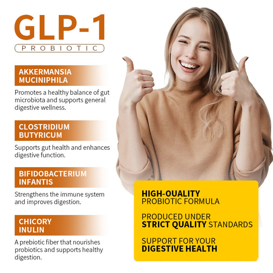 พร้อมสต็อกโปรไบโอติกแคปซูล GLP1 แคปซูล 60 แคปซูล GLP-1Probiotic