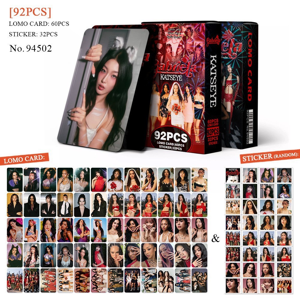 การ์ด KATSEYE สไตล์ใหม่ 92 KATSEYE Celebrity Merchanical LOMO Photocard ใหม่ 92 KATSEYE Straw G ayib