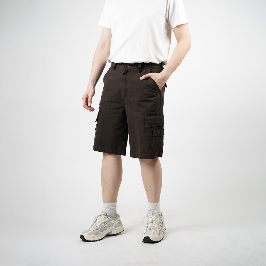 DAPPER กางเกงขาสั้นคาร์โก้กาแฟธรรมดา - HP11034