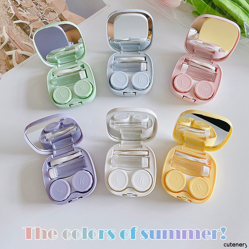 💍Cutenery💍กล่องใส่คอนแทคเลนส์แบบพกพา DIY สีสันสดใสแบบลูกกวาด