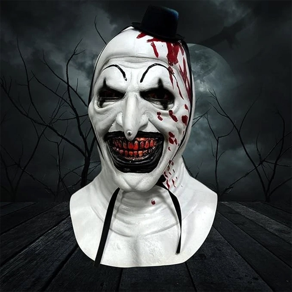 Halloween Clown Bloody Props, Realistic Unisex Scary Cosplay , Latex Clown