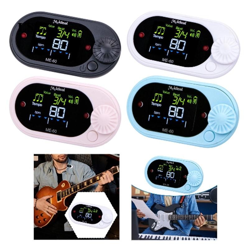 [Lstjj] Digital Metronome Tone Generator จอแสดงผลดิจิตอลขนาดกะทัดรัดชาร์จอเนกประสงค์เครื่องเมตรอนอมอิเล็กทรอนิกส์สําหรับเบสอูคูเลเล่ไวโอลิน