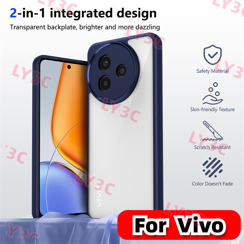 COD สําหรับ Vivo Y39 5G V2436 กรณีชุบซิลิโคนกันกระแทกปกหลัง Hard Matte เคสโทรศัพท์สําหรับ Vivo Y39 V