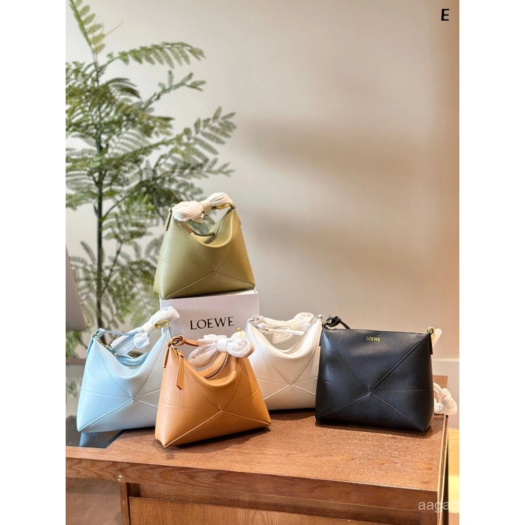 [L0ewe] กระเป๋าพับได้ Luojia สไตล์ใหม่ ทำจากหนังวัวคุณภาพดี พกพาสะดวก