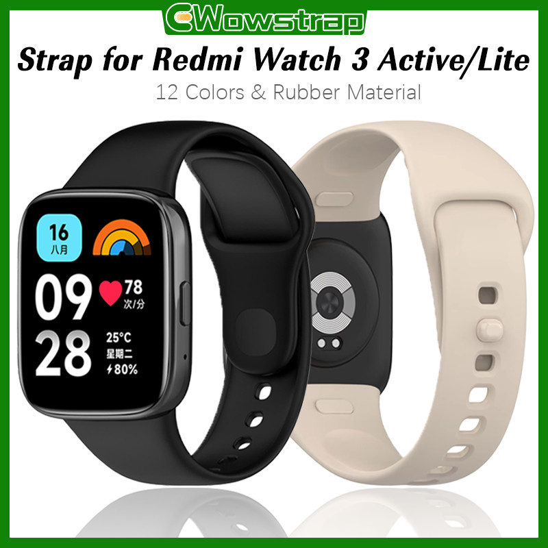 สายซิลิโคนกีฬาอ่อน for Xiaomi นาฬิกาอัจฉริยะ Redmi Watch 3 / 3 Active / Mi Watch 3 Lite อุปกรณ์เสริมเปลี่ยนยาง