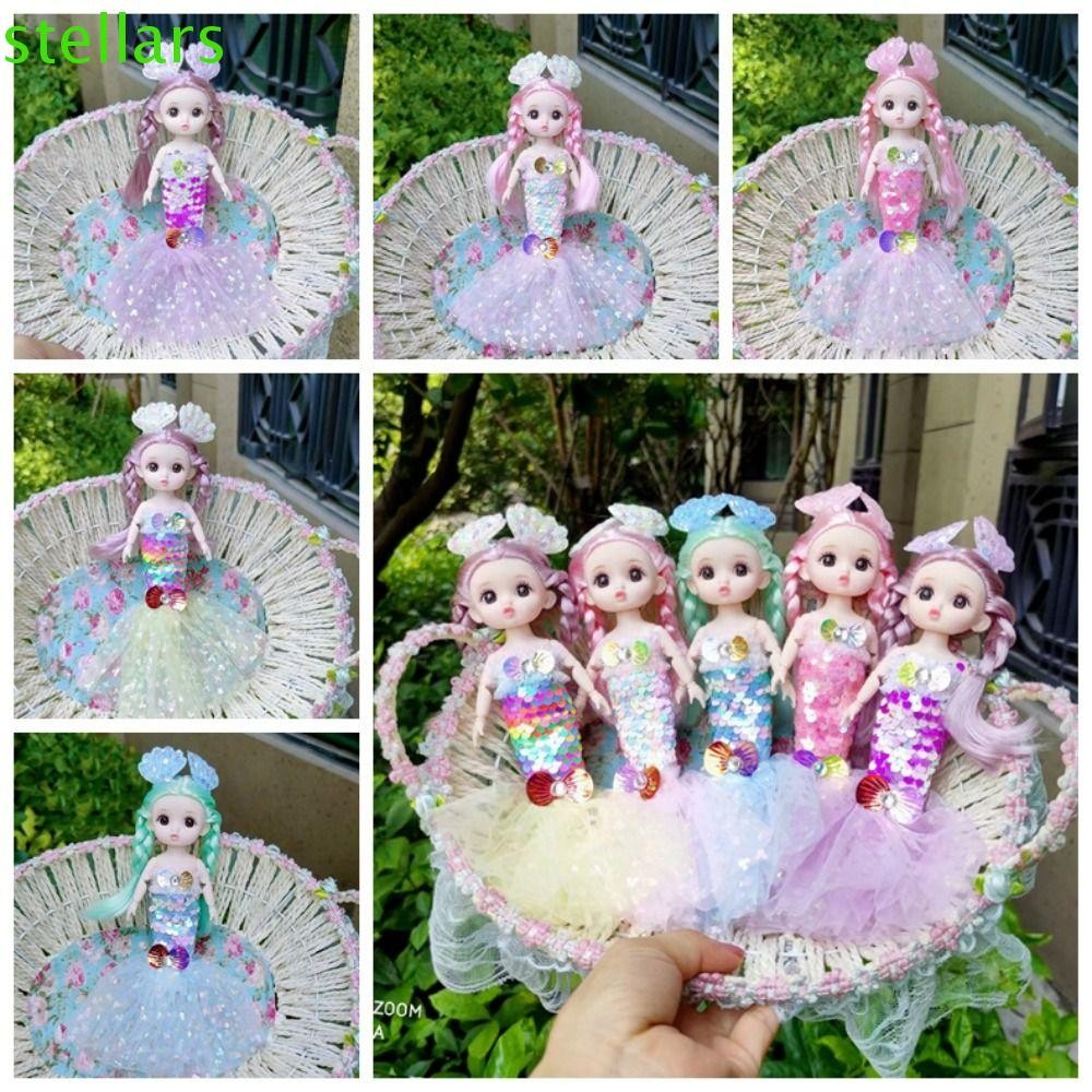 STELLARSYNC Bjd ตุ๊กตานางเงือกของเล่น, BJD Mermaid Joint Movable Bjd เจ้าหญิง Mermaid ตุ๊กตา, ตุ๊กตา