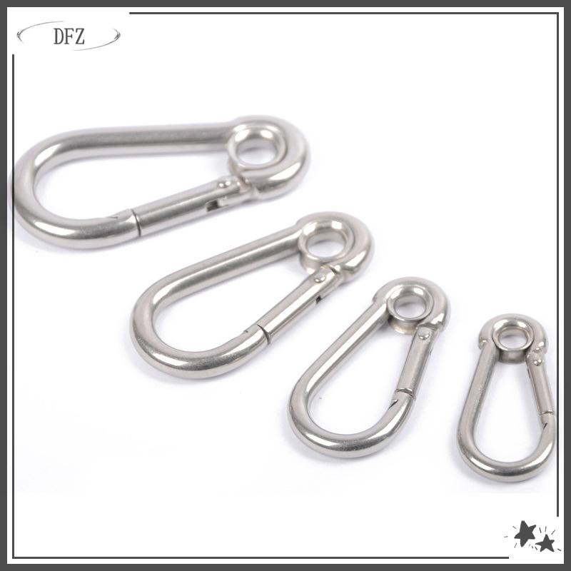TOMJ M4 M5 M6 M7 M8 สแตนเลส Carabiner Carbine Snap Hook พร้อมแหวนกุญแจสปริง VN