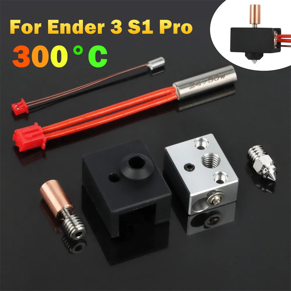 อัพเกรด Hotend ชุดสําหรับ Ender 3 S1 Pro CR-10 สมาร์ท Bimetal ความร้อน break คอ 24V 40W 50W Extruder