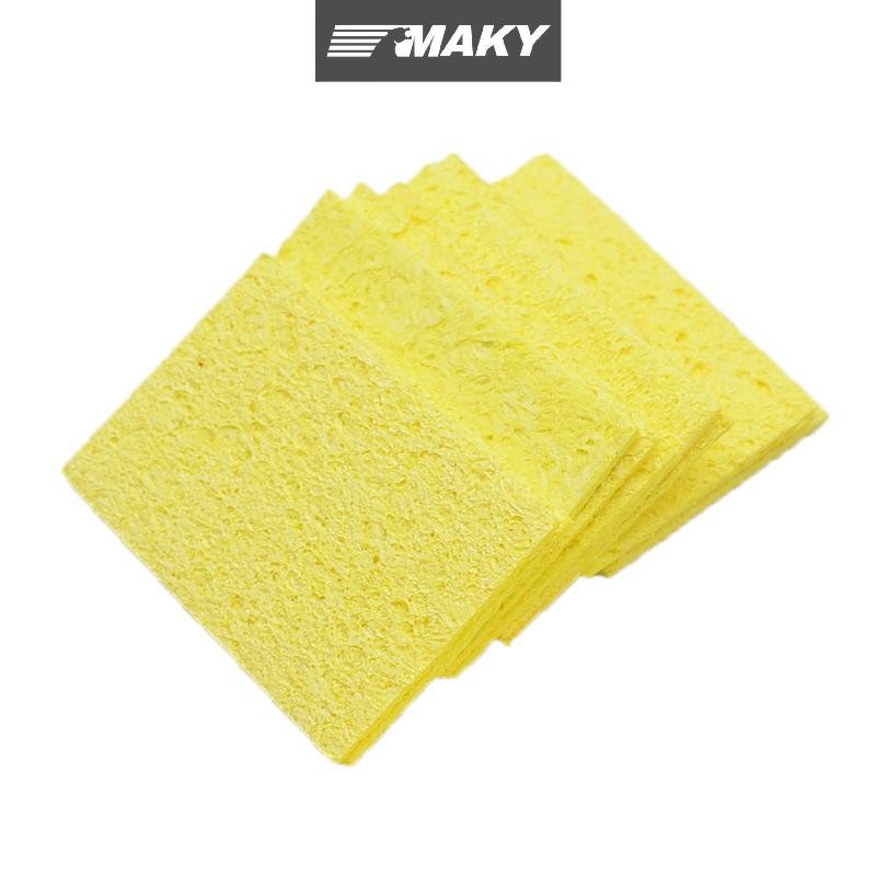 LLPH 10 ชิ้นสีเหลืองทําความสะอาดฟองน้ําทําความสะอาดสําหรับ Enduring ไฟฟ้าเชื่อมบัดกรีเหล็ก 5.0x3.5 ซม.LP - รูปที่ 5