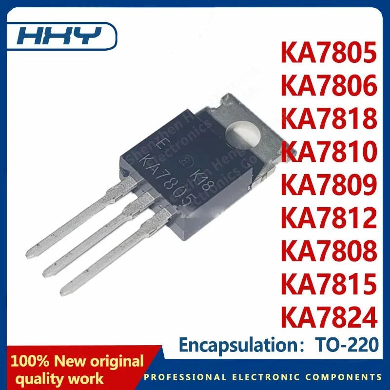 5PCS KA7805 KA7806 KA7808 KA7809 KA7812 KA7810 KA7818 KA7815 KA7824 TO-220 Field Effect ทรานซิสเตอร์