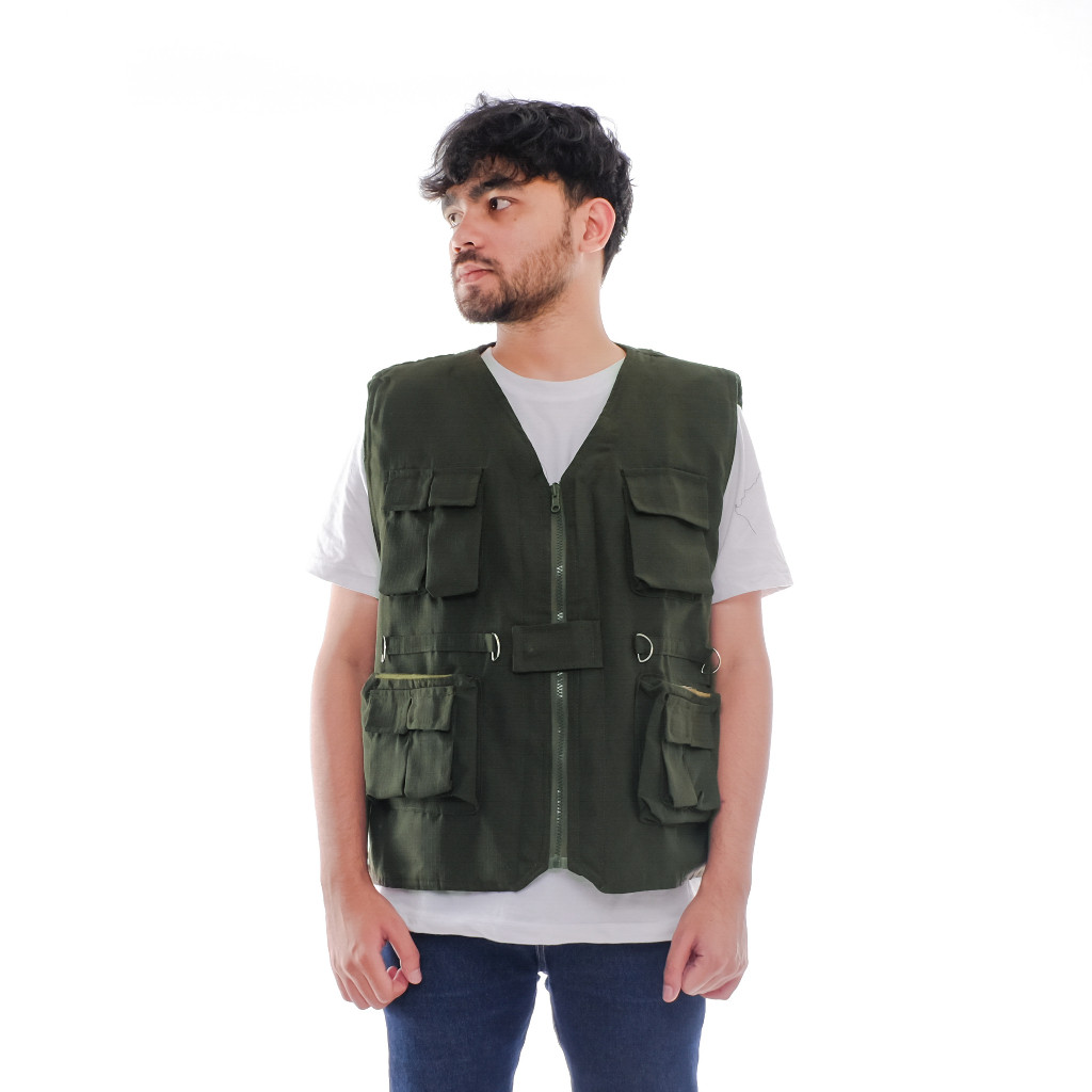RIRUSHOP ผู้ใหญ่ CARGO VEST ผู้ใหญ่ VEST หลายกระเป๋า