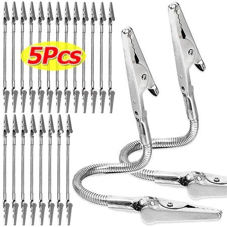 คลิปหนีบชั้นวางสินค้าขายปลีก Shark Clips | ชั้นวางของอะลูมิเนียมอัลลอยด์ 2 ด้าน 18 ซม. สีเงิน (1/3/5 ชิ้น)