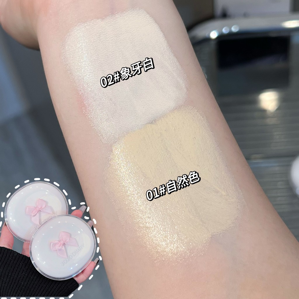 JOJO DIARY Foundtion Air Cushion with Natural Dewy Finish Makeup ให้ความชุ่มชื้น บํารุงครีมแป้งสําหรับผิวผสม ราคา ถูกที่สุด ดีลบีเคเค แกลเลอรีภาพที่ 7