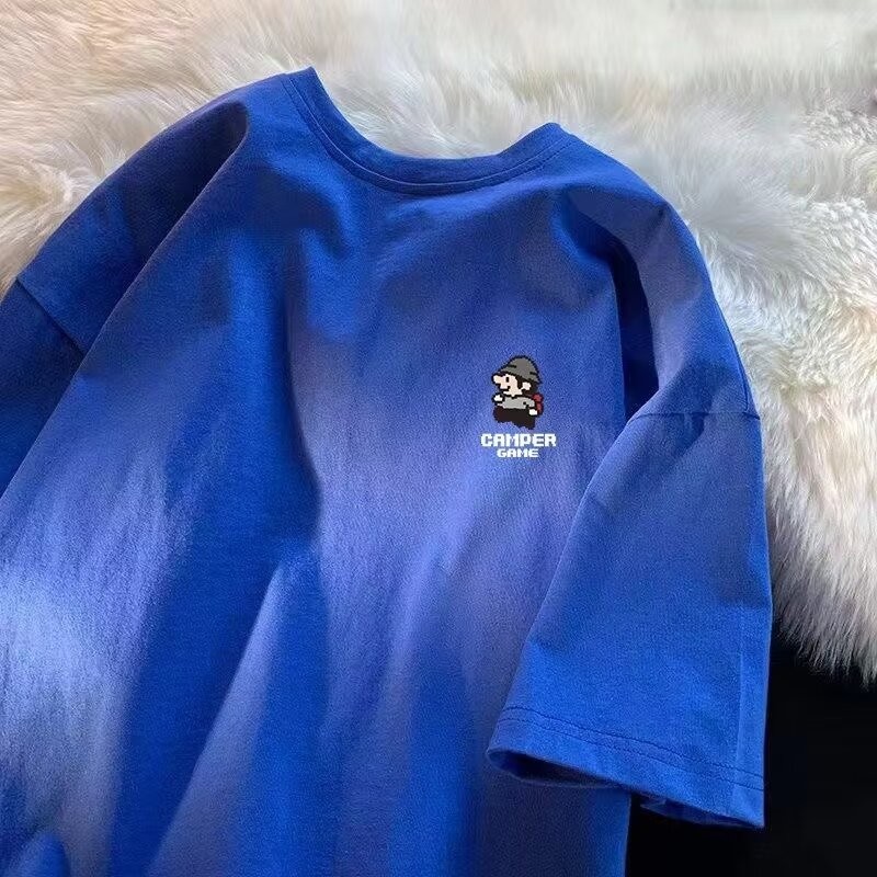 2025 NEW American Style Short Sleeve Men's Summer Heavyweight T-Shirt Trendy Brand 2024 New Loose Ca