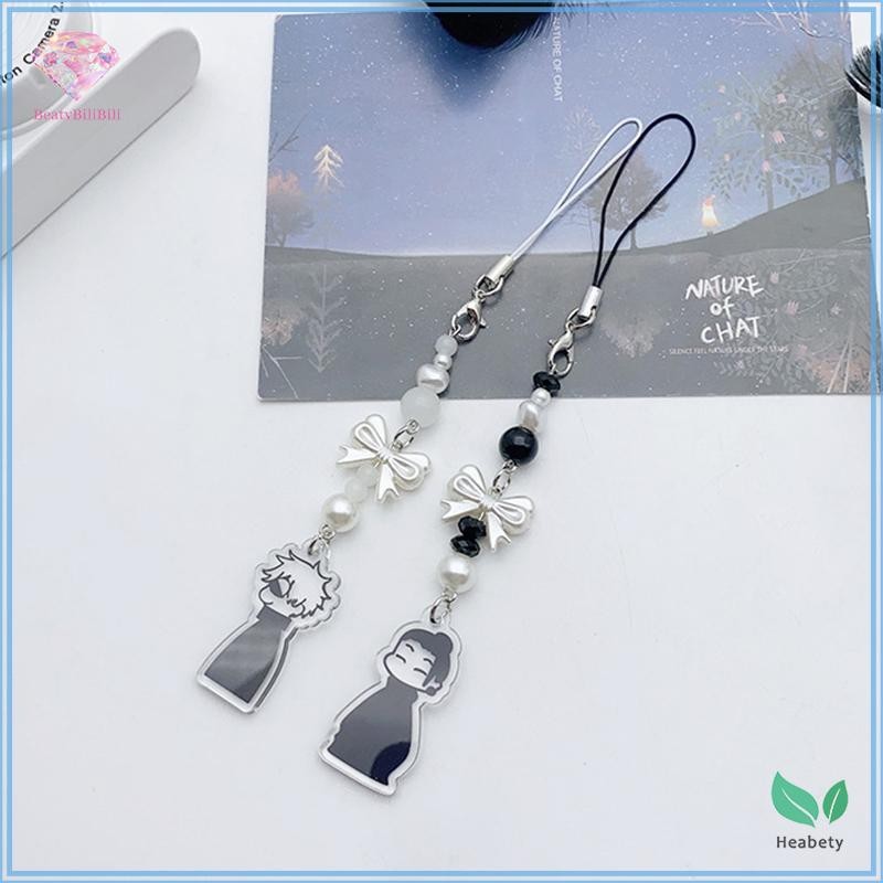 Heabety อะนิเมะ Jujutsu พวงกุญแจคอสเพลย์ Geto Suguru Satoru Gojo จับคู่ JJK โทรศัพท์ Charm อุปกรณ์เส