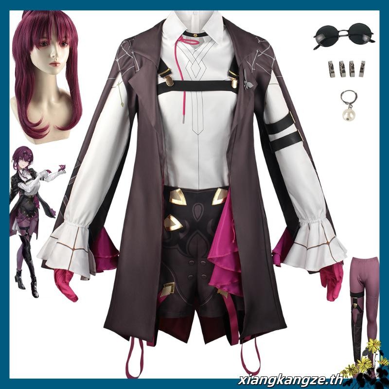 Honkai Star Rail Game Kafka เครื่องแต่งกายคอสเพลย์ วิกผม สําหรับผู้หญิง