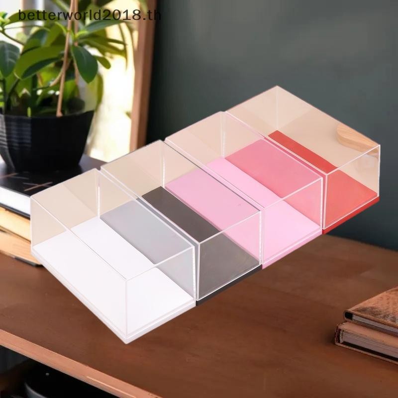 [bet] 1 ชิ้นกล่องเก็บอะคริลิคใสปฏิบัติ 1/43 รุ่นDiecastรถกล่องแสดงDIYกันฝุ่นชั้นวางจอแสดงผลของเล่น [