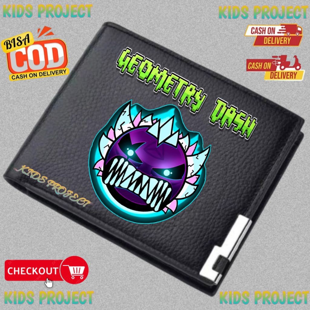 กระเป๋าสตางค์เด็กที่กําหนดเองเกมเรขาคณิต Dash X Amethyst Demon