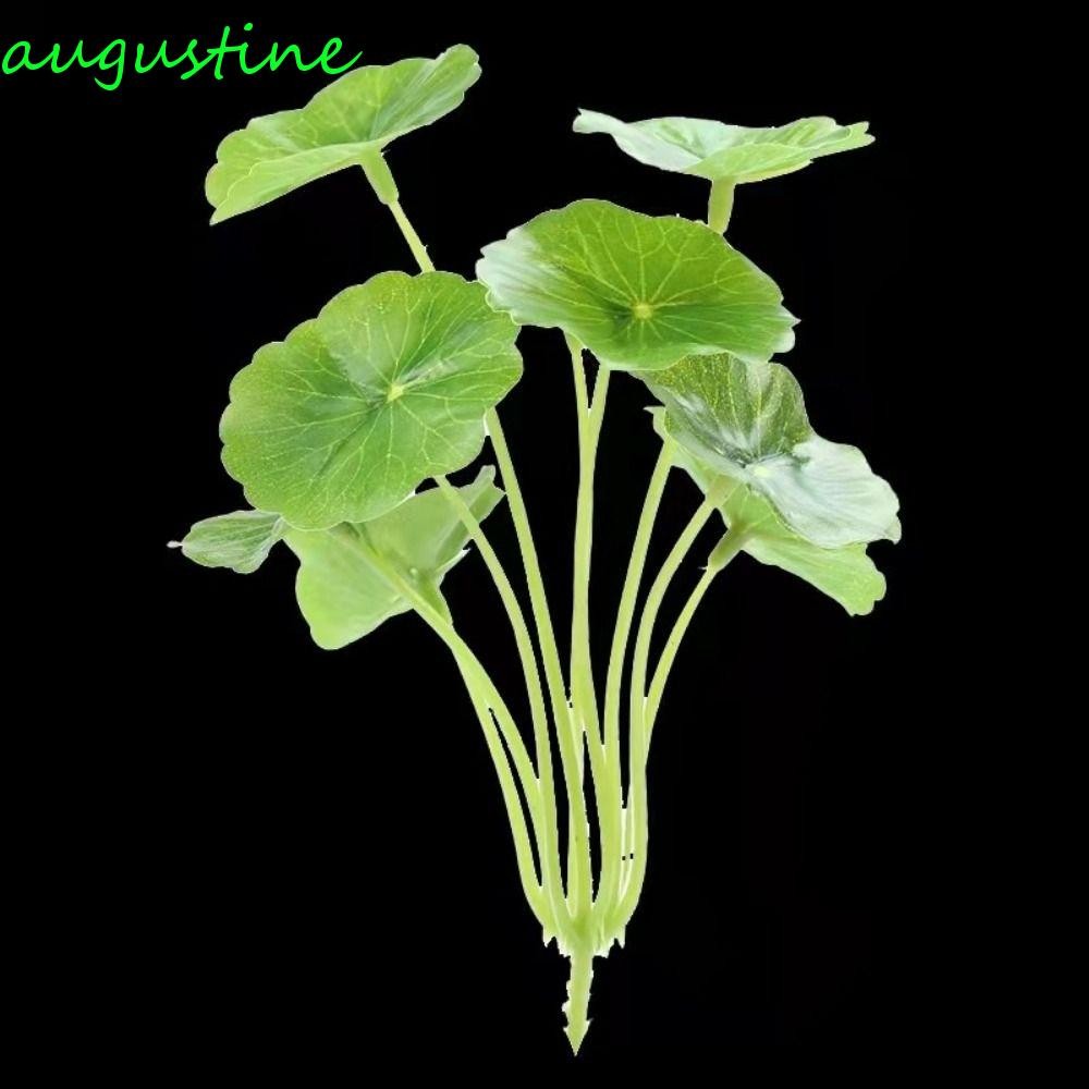 ใบบัวประดิษฐ์ขนาดเล็ก Augustine ลายละเอียดสมจริง พลาสติกหรูหรา 9 หัว เหมาะสำหรับการตกแต่งงานแต่ง