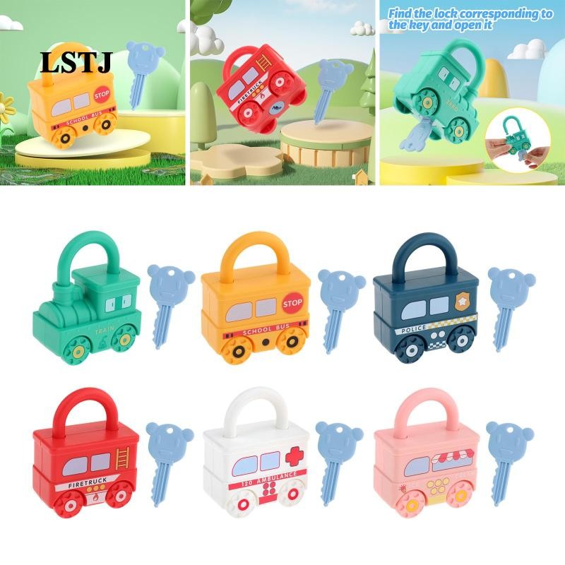 [Lstjj] ล็อคและกุญแจของเล่นมอนเตสซอรี่ทักษะที่ใช้งานได้จริงของเล่นเสริมพัฒนาการล็อคและกุญแจจับคู่ของเล่นกุญแจสําหรับเด็กวัยหัดเดิน