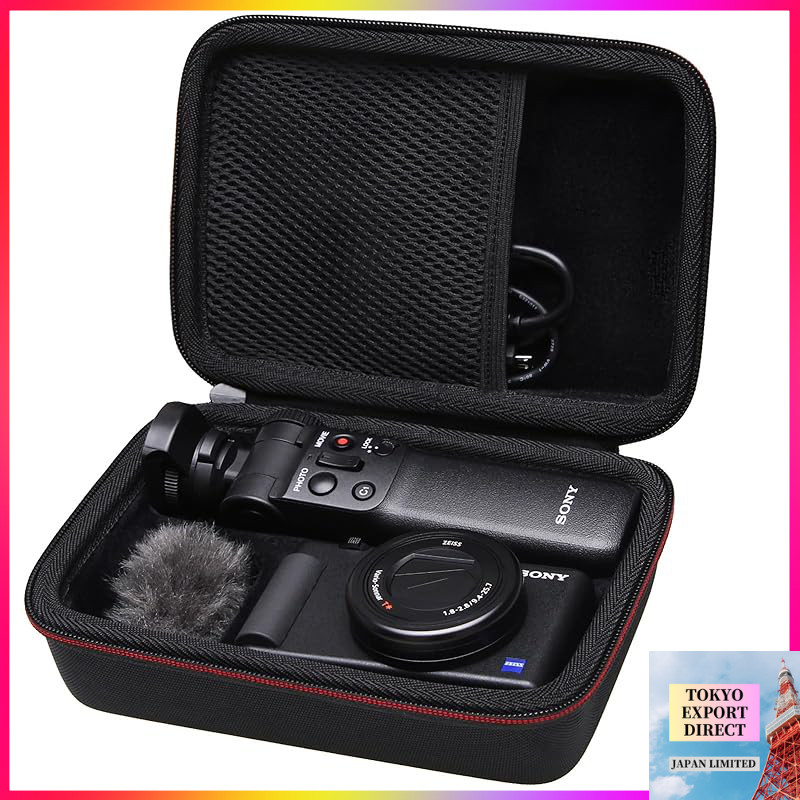 L LTGEM Camera Case for Sony ZV-1F / ZV-1 / ZV-1 II Vlog Digital Camera Compatible Tripod Microphone