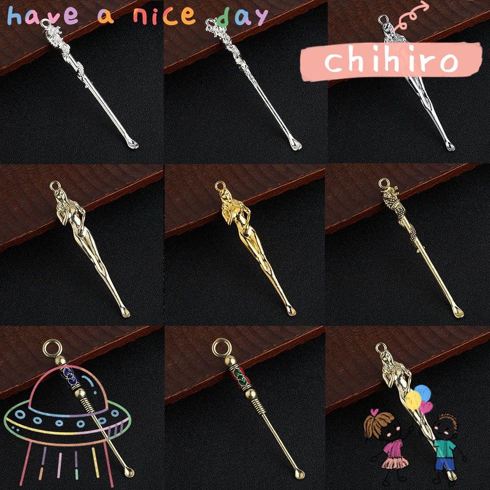 CHIHIRO ช้อนหู Outdoor Curette Cleaner Retro Brass Dragon Ear Wax Remover