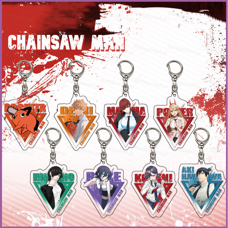 Chainsaw Man พวงกุญแจอะนิเมะพวงกุญแจอะคริลิคน่ารักกระเป๋าจี้การ์ตูน Denji Pochita พวงกุญแจของขวัญ