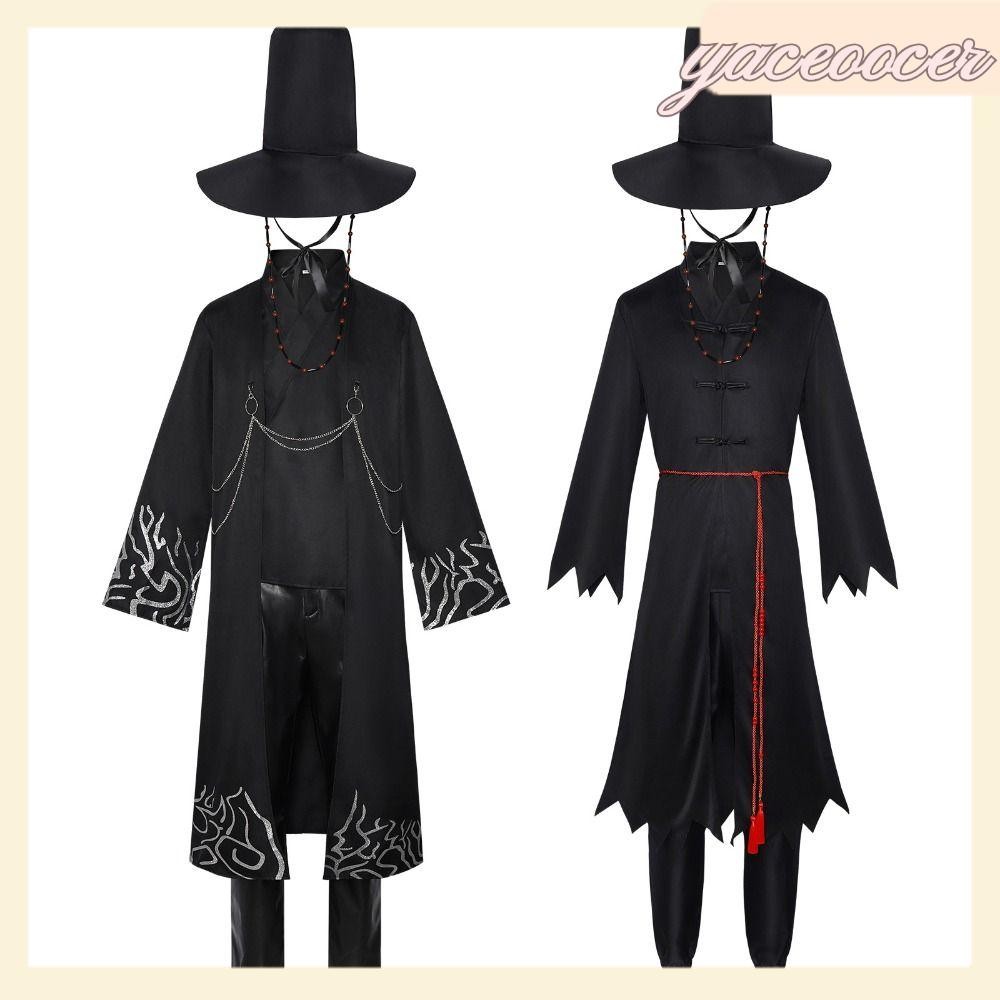 YACEOOCER Kpop Demon Hunters เครื่องแต่งกาย, Saja คอสเพลย์ Jinu คอสเพลย์ Demon Hunter คอสเพลย์, หมวกอะนิเมะ Kpop กลุ่มไอดอลชุดแฟนซีคอสเพลย์ปาร์ตี้ฮาโลวีน