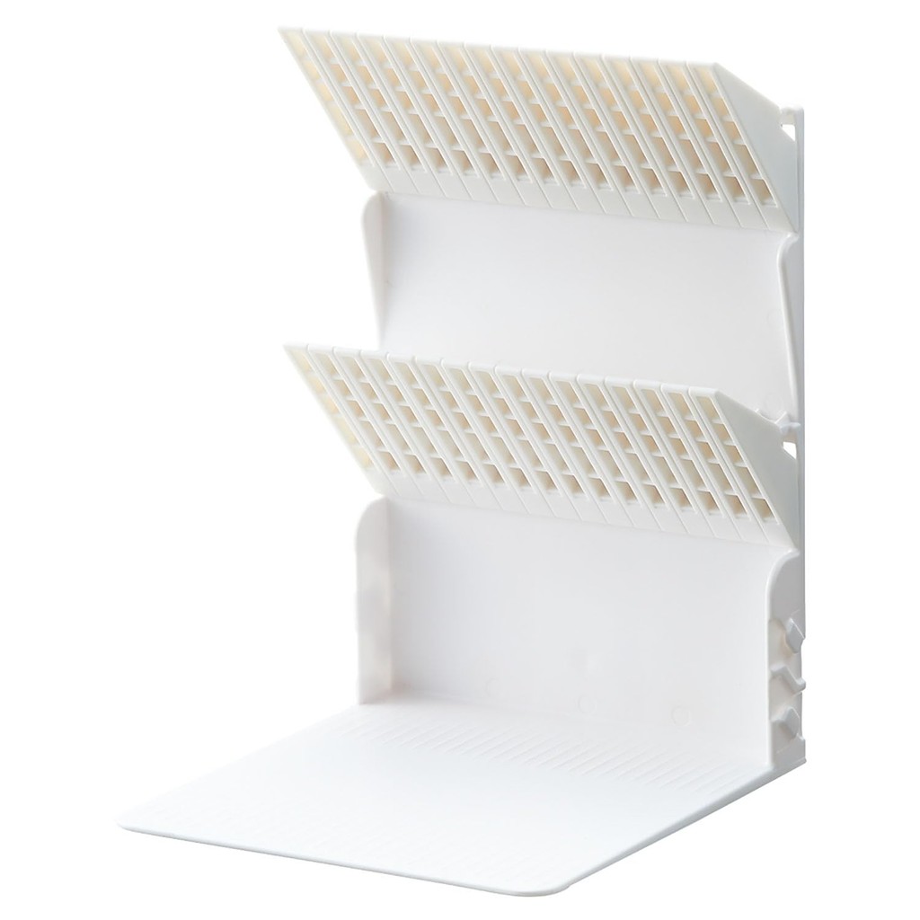 Lihit Lab Book Stand A4 Medium White A3580-0, Sturdy and won't tip over even with one book.
