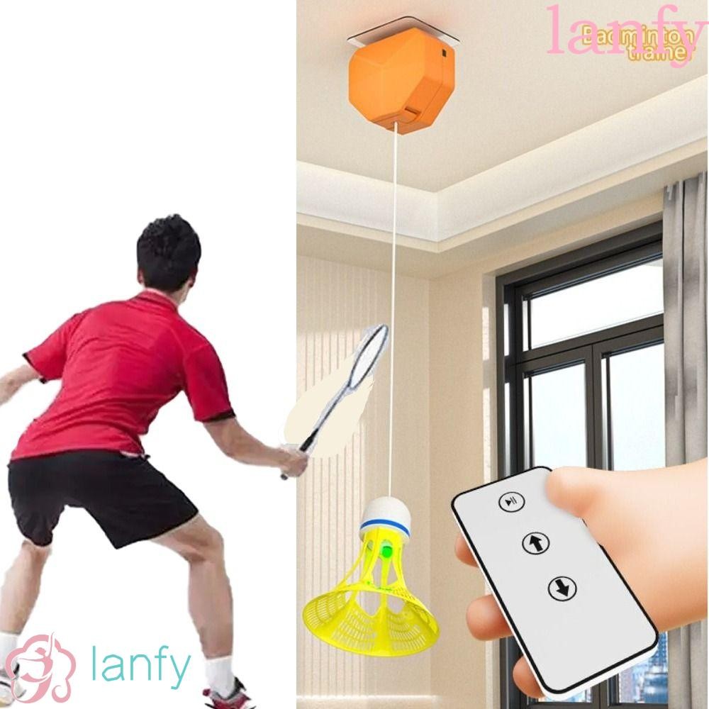 LANFY 1 ชุดเทรนเนอร์แบดมินตันไฟฟ้า, ประกอบฝึก Rebound Self Training แบดมินตัน, เทรนเนอร์แบดมินตันยืดเก็บ Batting Self Training ลูกขนไก่ไม้การฝึกอบรม