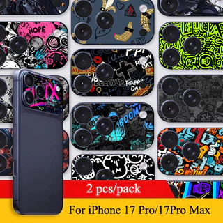 [2 ชิ้น] สําหรับ iPhone 17 Pro/17 Pro Max DIY Soft Frosted กล้องสติกเกอร์กระดาษฟิล์ม/การพิมพ์ Graffiti Anti-scratch กล้อง Protector
