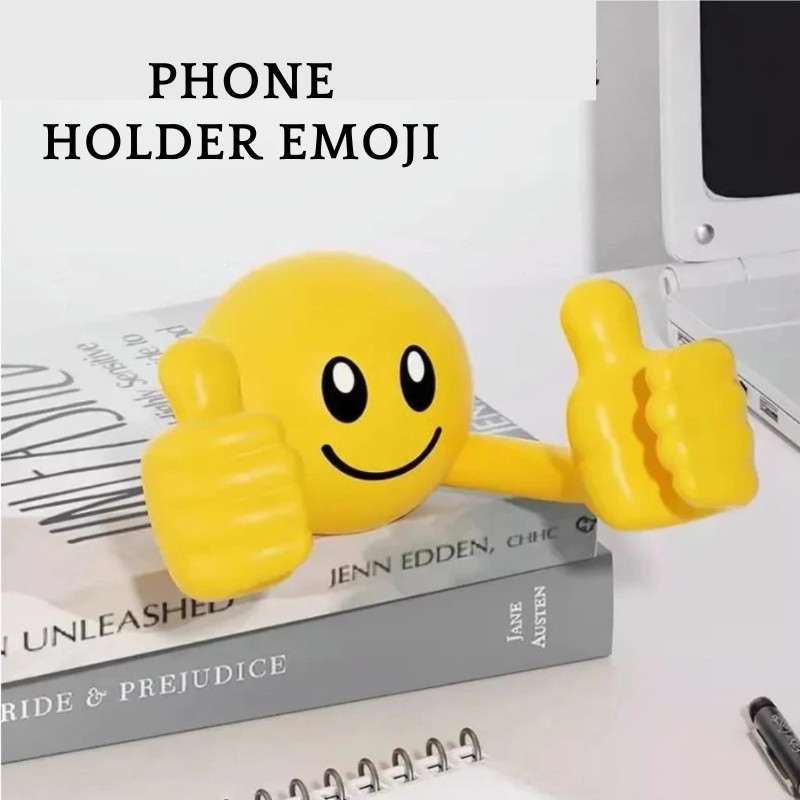 -SS- PHONE HOLDER SMILE EMOJI / CUTE MOTIF PHONE BACK /