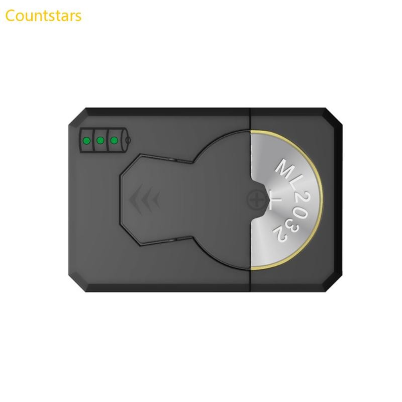 COU USB C ชาร์จเหรียญชาร์จปุ่มเซลล์ฐานชาร์จสําหรับ ML2032 ML2016 ML2020 ML1220 แบตเตอรี่สีดํา