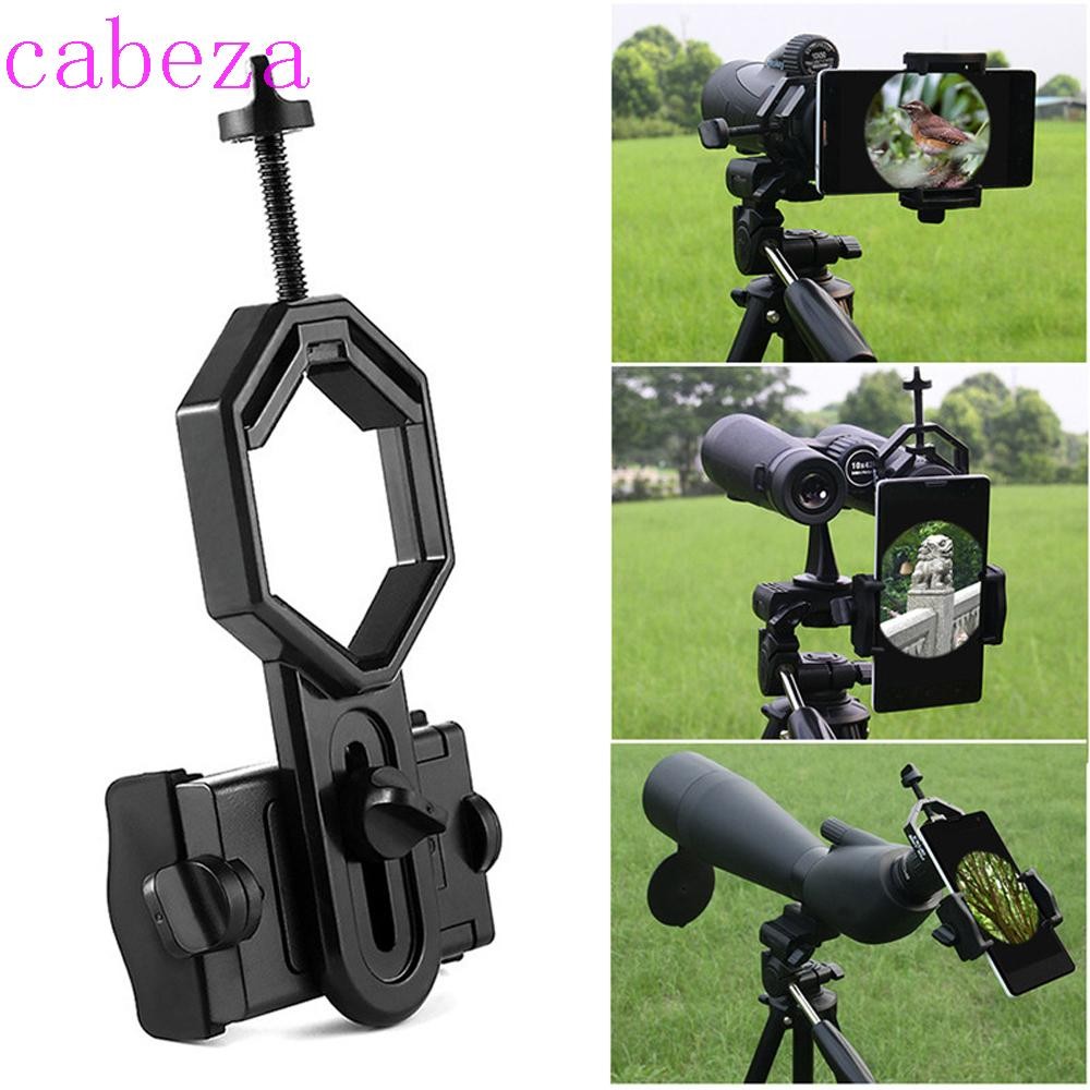 CABEZA โทรศัพท์มือถืออะแดปเตอร์ Mount Spotting Scope Holder ปฏิบัติสีดํากล้องโทรทรรศน์คลิปกล้องจุลทร