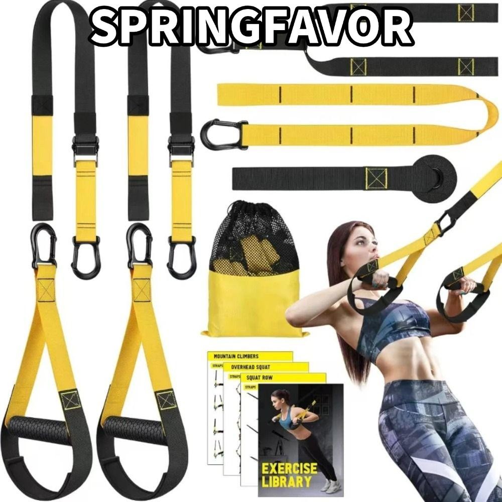 SPRINGFAVOR Fitness Suspension Training Belt, P3-Trx Carrying Bag Resistance Training Kit, Portable 