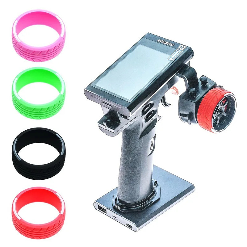 ซิลิโคน RC รถยนต์เครื่องส่งสัญญาณพวงมาลัย Grip ล้อสําหรับ Trxs Tqi Futaba NB4 3pv 4pls 4pv 4px R 7px Prc X4 FsRC