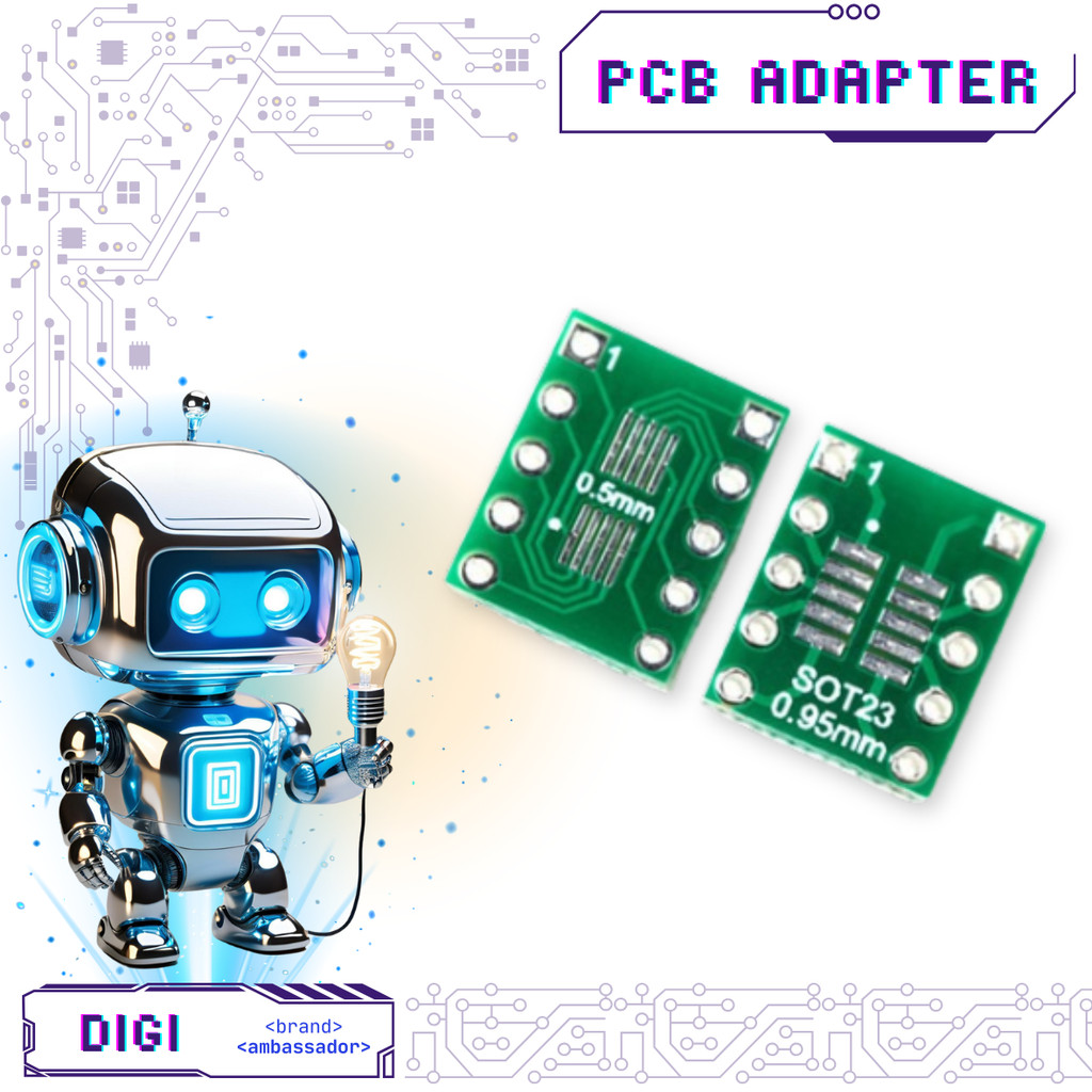 อะแดปเตอร์ PCB SOP10 SOT23 MSOP10 ถึง DIP10 - Digibot