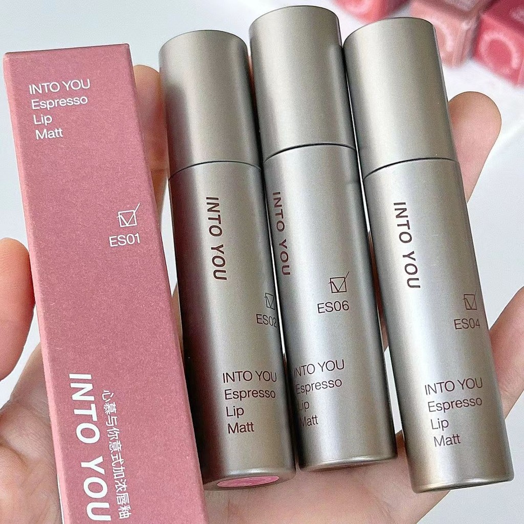 INTO YOU INTO YOU Lip Glaze Lip Mud Matte Matte High Saturation ลิปสติกกํามะหยี่หนาไม่ง่ายที่จะติดถ้