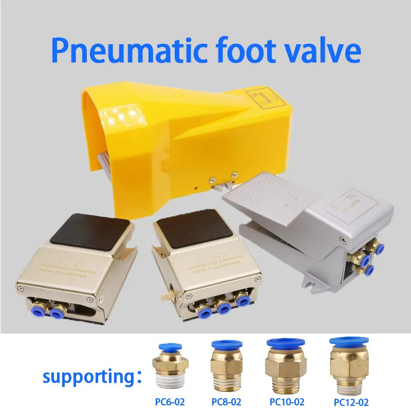 นิวเมติกเท้าเหยียบวาล์ว Cylender ควบคุม 4F210-08L สวิทช์ FV320 ย้อนกลับ 420 4F210-08L Ttwo ตําแหน่งห